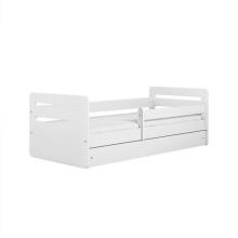 Bed tomi white with drawer with non-flammable mattress 180/80