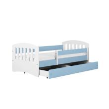 Classic 1 blue bed without drawer, without mattress 160/80