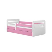 Bed tomi pink with drawer with non-flammable mattress 160/80