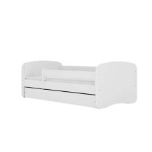 Babydreams white bed without a pattern with a drawer, coconut mattress 180/80