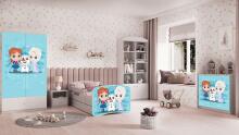 Bed babydreams white frozen land with drawer with non-flammable mattress 160/80