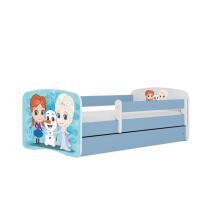 Bed babydreams blue frozen land with drawer with non-flammable mattress 180/80