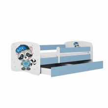 Bed babydreams blue raccoon with drawer with non-flammable mattress 180/80