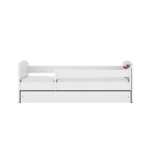 Bed babydreams white racing car with drawer with non-flammable mattress 140/70