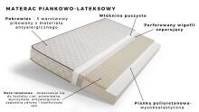 Babydreams white bed without a pattern with a drawer, latex mattress 180/80