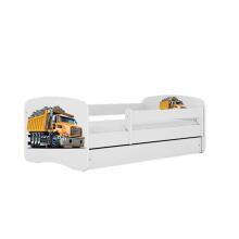Bed babydreams white truck with drawer with non-flammable mattress 180/80