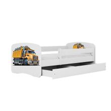 Bed babydreams white truck with drawer with non-flammable mattress 180/80