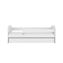 Bed babydreams white fairy with wings with drawer with non-flammable mattress 140/70