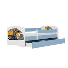 Bed babydreams blue truck with drawer with non-flammable mattress 180/80