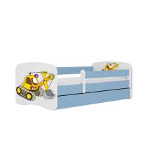 Bed babydreams blue digger with drawer with non-flammable mattress 180/80