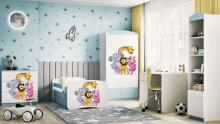 Bed babydreams blue zoo with drawer with non-flammable mattress 180/80