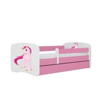 Bed babydreams pink unicorn with drawer with non-flammable mattress 180/80