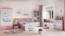 Bed babydreams pink baby elephant with drawer with non-flammable mattress 140/70