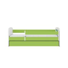 Bed babydreams green baby dino with drawer with non-flammable mattress 180/80