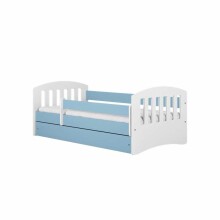 Bed classic 1 blue with drawer with non-flammable mattress 160/80