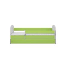 Classic 1 green bed with a drawer, coconut mattress 180/80