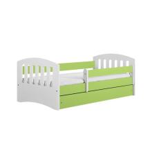 Classic 1 green bed with a drawer, coconut mattress 180/80