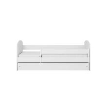 Bed classic 2 white with drawer with non-flammable mattress 180/80