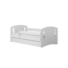Bed classic 2 white with drawer with non-flammable mattress 180/80