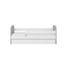 Bed classic 2 mix grey with drawer with non-flammable mattress 180/80