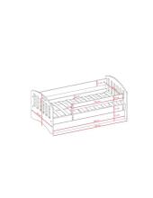 Classic 2 pink bed with drawer, non-flammable mattress 140/80