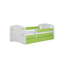 Classic 2 green bed with drawer, non-flammable mattress 140/80