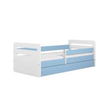 Bed tomi blue with drawer with non-flammable mattress 160/80