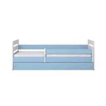 Bed tomi blue with drawer with non-flammable mattress 180/80