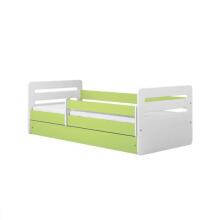 Bed tomi green with drawer with non-flammable mattress 180/80