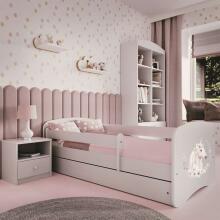 Babydreams white bed with drawer without mattress 140/70
