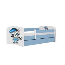 Babydreams blue raccoon bed with a drawer, latex mattress 180/80