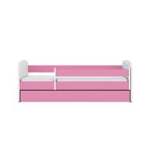 Babydreams pink elephant bed without drawer, latex mattress 160/80