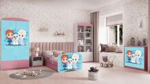 Babydreams pink Frozen bed without drawer, mattress 140/70