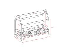 LEO plywood bed 180x80 without mattress