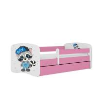 Bed babydreams pink raccoon with drawer without mattress 140/70