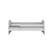 Classic 2 mix gray bed without drawer, latex mattress 160/80