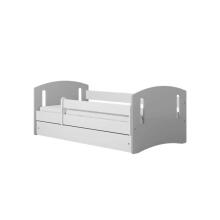 Classic 2 mix gray bed without drawer, latex mattress 160/80
