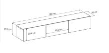 Dallas TV cabinet, black