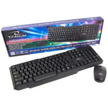 Titanum TK108 Bezvadu multimedia klaviatūra ar peli 1000dpi ENG