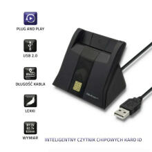 Viedkaršu skeneris Qoltec 50643 | USB 2.0 | Plug and play