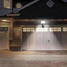 Maclean MCE442 saules spuldze LED plūdu gaismas kustības sensors plūdu gaismas sienas lampa Dusk IP44 6W 6000K