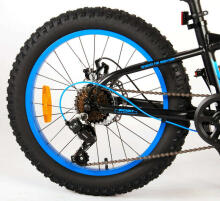 Bērnu velosipēds Volare Gradient Black/Blue/Aqua – 6 speed – Prime Collection (Rata izmērs: 20)