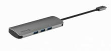 Swissten USB-C Sadalītājs 6in1 ar 3X USB 3.0 / 1X USB-C Power Delivery / 1X microSD / 1X SD / Alumīnija korpuss