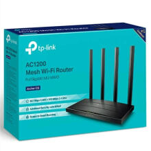 TP-LINK Archer C6 Fast Ethernet bezvadu maršrutētājs divjoslu (2,4 GHz / 5 GHz) 4G