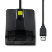 Qoltec 50632 Smart ID mikroshēmu karšu lasītājs SCR-0632 | USB tips C
