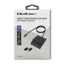Qoltec 50363 USB kabelis 1,8 m USB 2.0 USB C USB A Melns