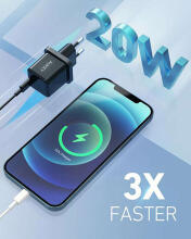 AUEKY PA-F5 OEM Minima sienas lādētājs 1x USB-C barošanas padeve 3.0 20W