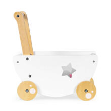 Koka leļļu ratu stūmējs 2in1 Ecotoys