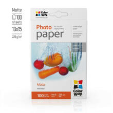 Fotopapīrs ColorWay, 10x15cm, 220g/m², 100lpp/iep, matēts