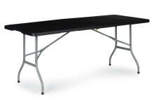 Saliekamais dārza galds banketam 180cm - melns